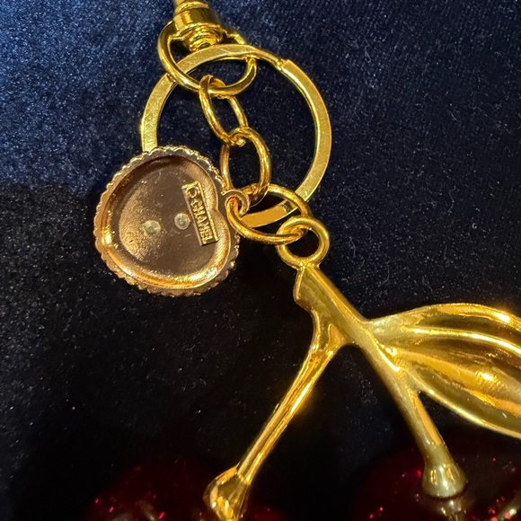 CC Charm Upcycled with Dark Red Cherry Keychain/Bag Charm 🍒 - Picture 8 of 9